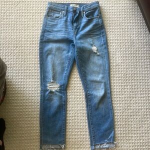 Madewell high-Rise Slim Boy Jean with Step-hem, sz24